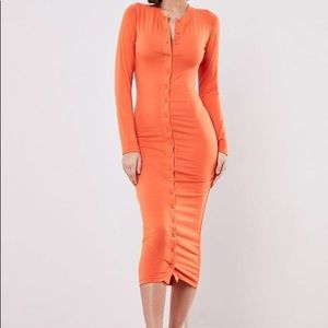 *LAST CHANCE* Missguided Lime long sleeve dress